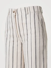 Chiara Wide-Leg Jeans Stripe Print