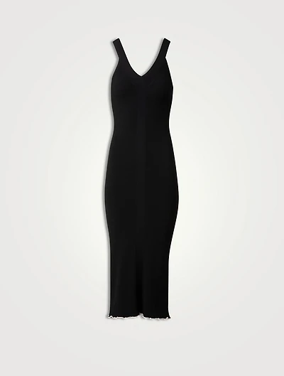 Rib-Knit Midi Dress