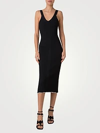 Rib-Knit Midi Dress