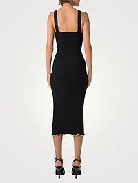 Rib-Knit Midi Dress