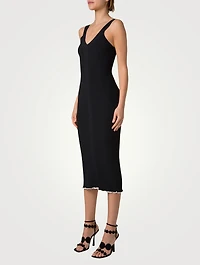 Rib-Knit Midi Dress