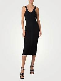 Rib-Knit Midi Dress