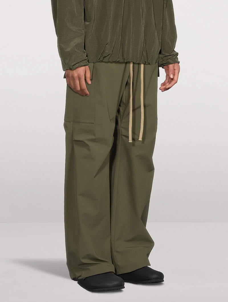 Bonded Nylon Wide-Leg Field Pants