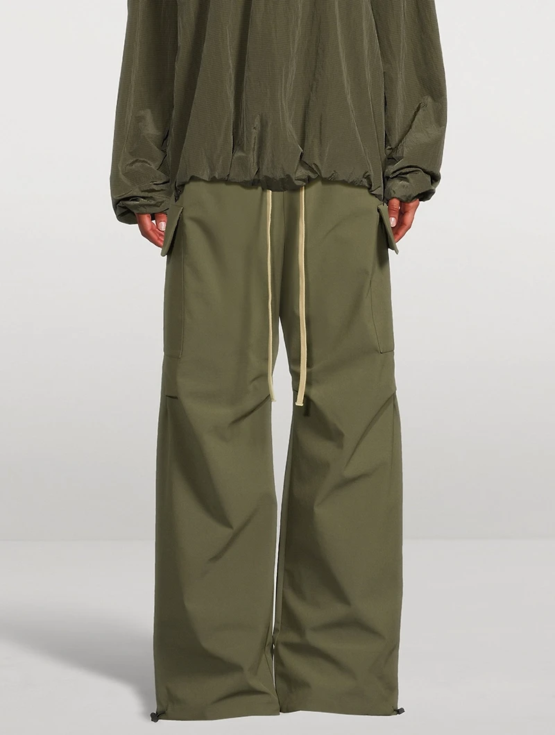 Bonded Nylon Wide-Leg Field Pants