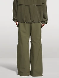 Bonded Nylon Wide-Leg Field Pants