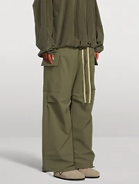 Bonded Nylon Wide-Leg Field Pants