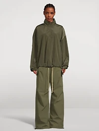 Bonded Nylon Wide-Leg Field Pants