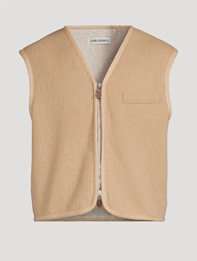 Top Faux Shearling-Lined Vest