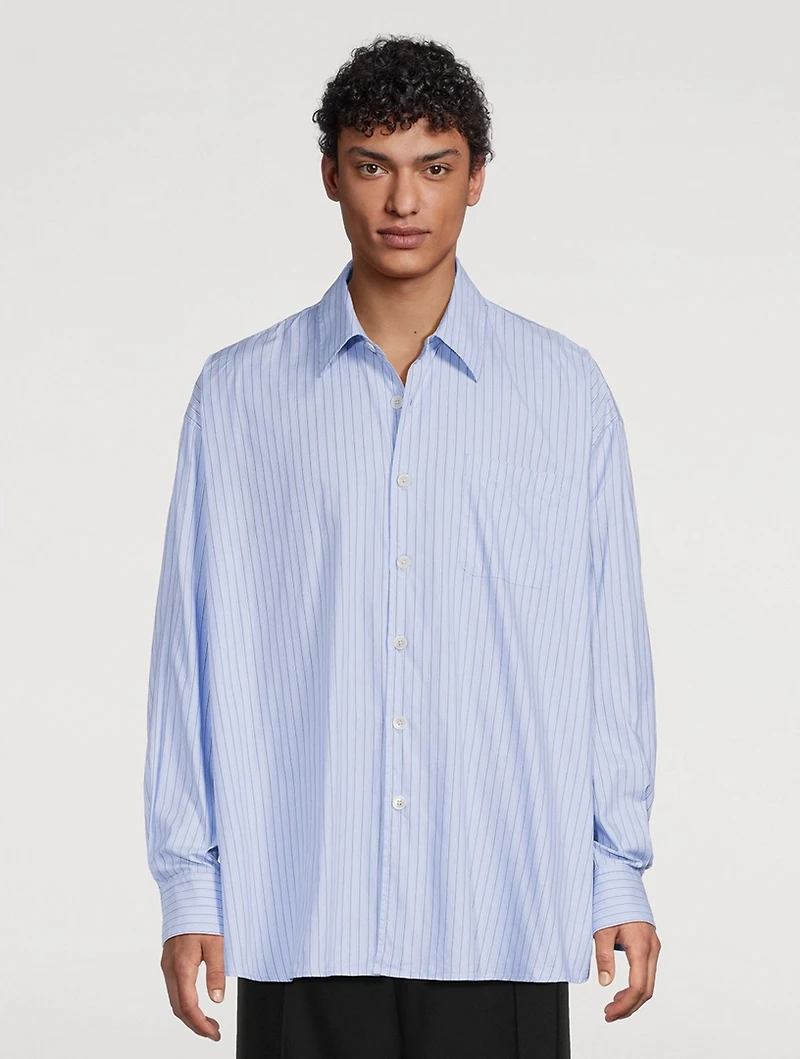 Borrowed Shirt Pinstripe Print