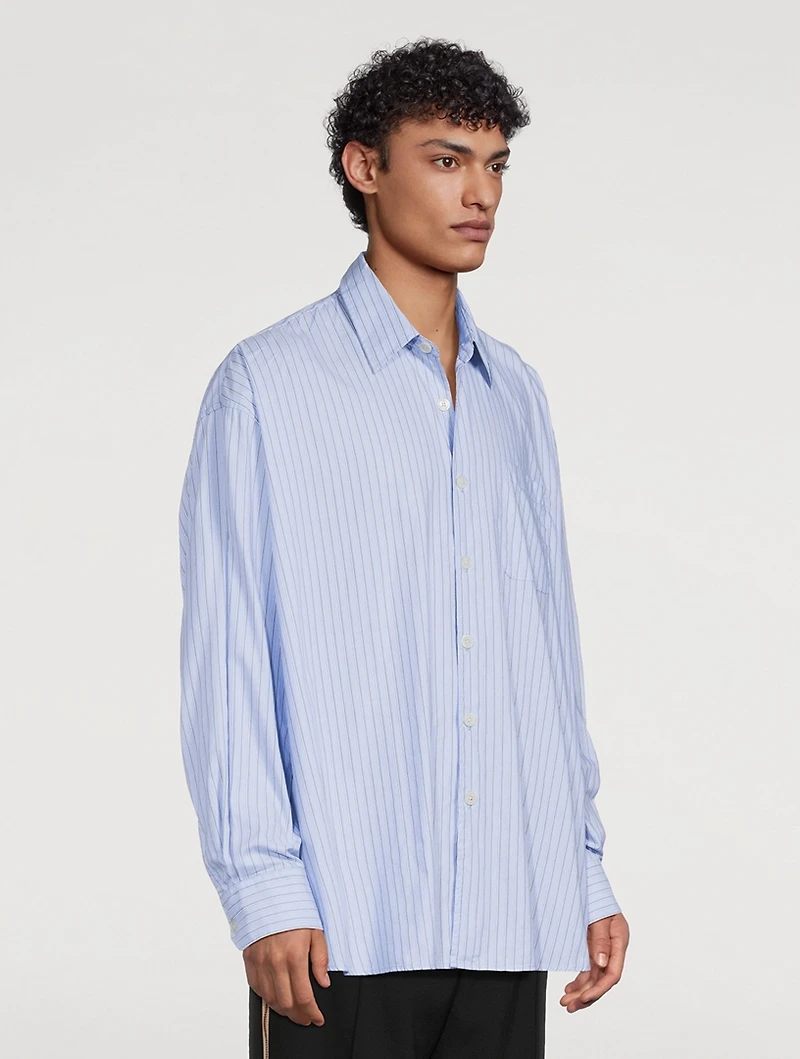 Borrowed Shirt Pinstripe Print