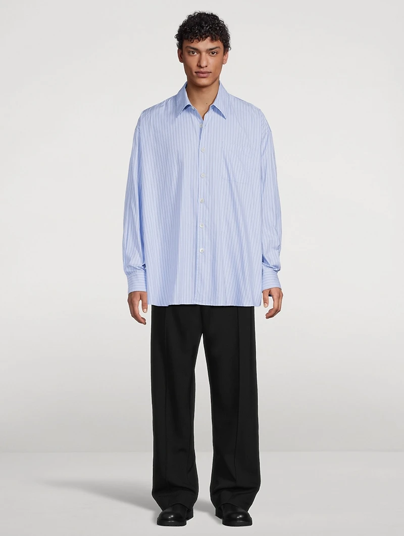 Borrowed Shirt Pinstripe Print