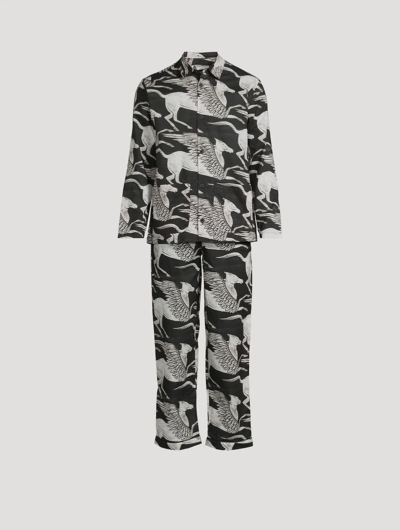 Pocket Pajama Set Pegasus Print