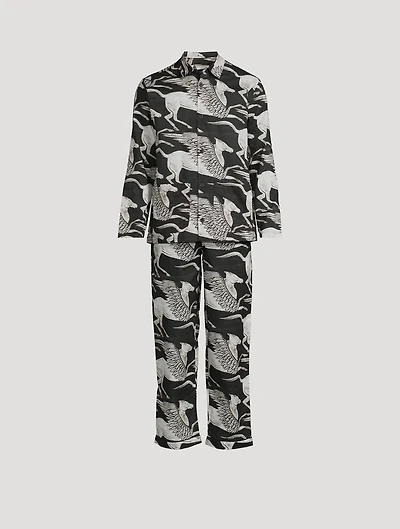 Pocket Pajama Set Pegasus Print