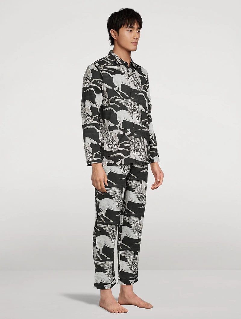 Pocket Pajama Set Pegasus Print