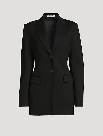Zip-Sleeve Ponte Blazer