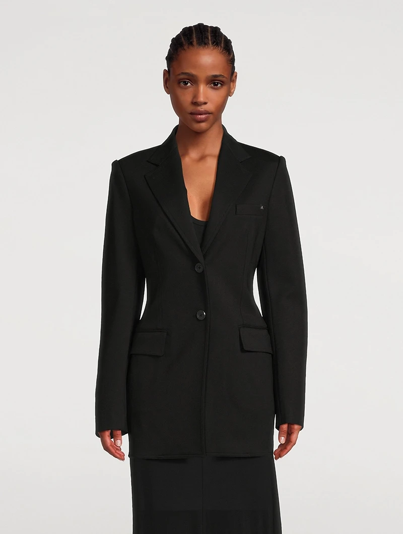 Zip-Sleeve Ponte Blazer