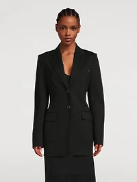Zip-Sleeve Ponte Blazer