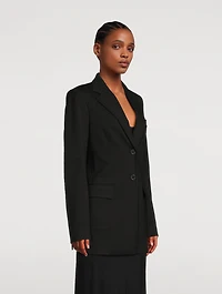 Zip-Sleeve Ponte Blazer