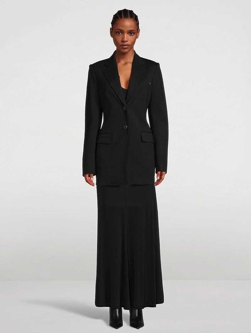 Zip-Sleeve Ponte Blazer