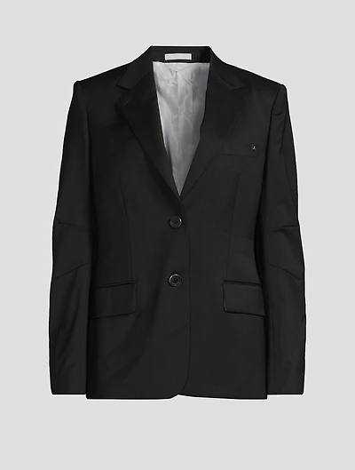Curved Classic Wool Blazer