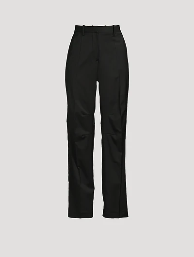 Curved Wool Trousers