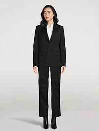 Curved Wool Trousers