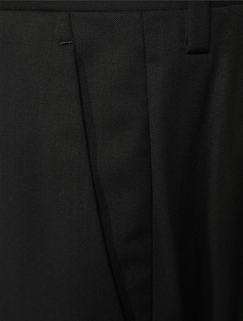 Curved Wool Trousers