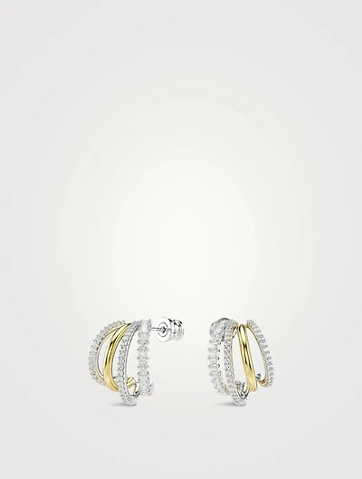 Hyperbola Mixed Cut Crystal Hoop Earrings