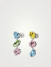 Gema Asymmetric Mixed Cut Crystal Drop Earrings