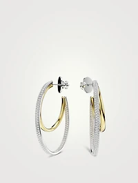Hyperbola Crystal Hoop Earrings