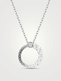 Matrix Crystal Pearl And Crystal Pendant Necklace