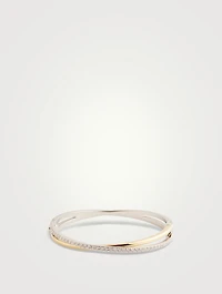 Hyperbola Crystal Double Bangle Bracelet