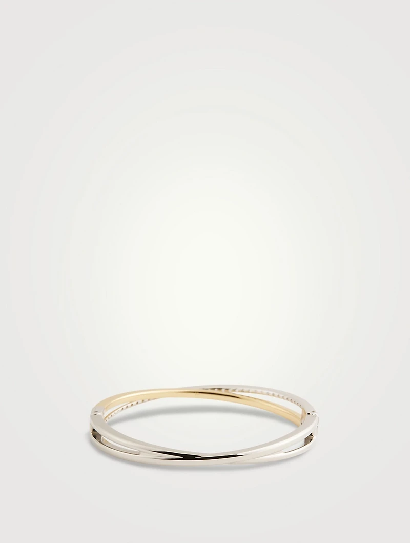 Hyperbola Crystal Double Bangle Bracelet