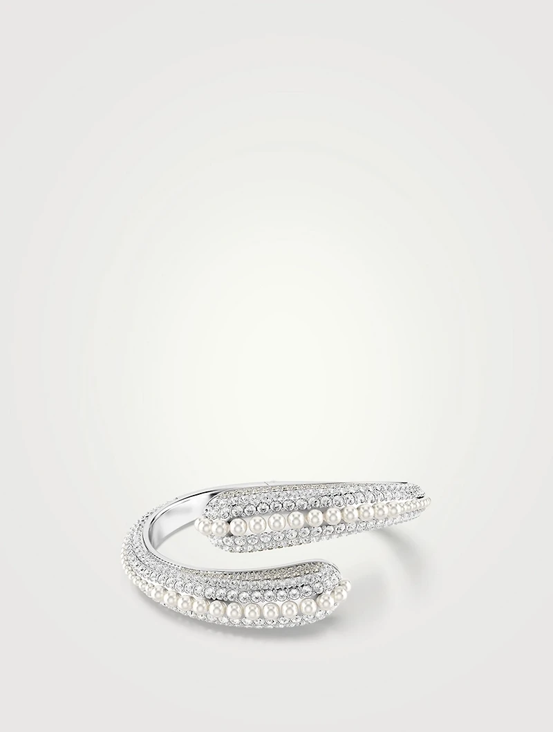 Sublima Crystal Pearl And Crystal Cuff Bracelet