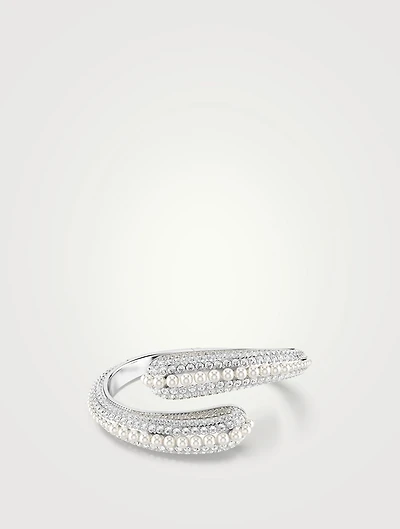 Sublima Crystal Pearl And Crystal Cuff Bracelet