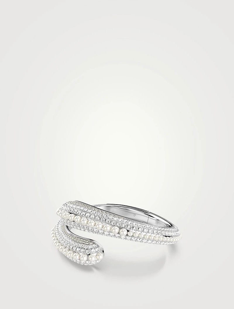 Sublima Crystal Pearl And Crystal Cuff Bracelet