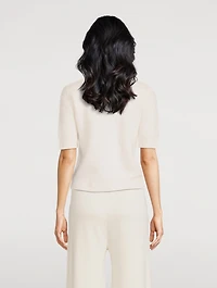 Carolyn Brushed Cashmere Polo Sweater