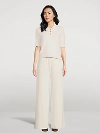 Carolyn Brushed Cashmere Polo Sweater