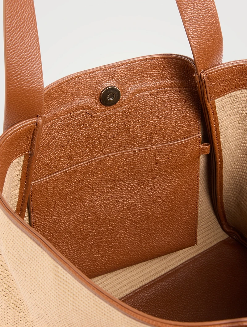 Large Alex Raffia Tote Bag