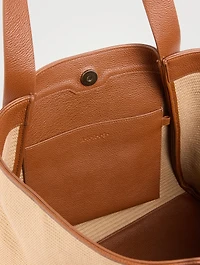 Large Alex Raffia Tote Bag