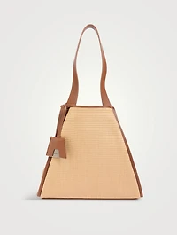 Large Alex Raffia Tote Bag