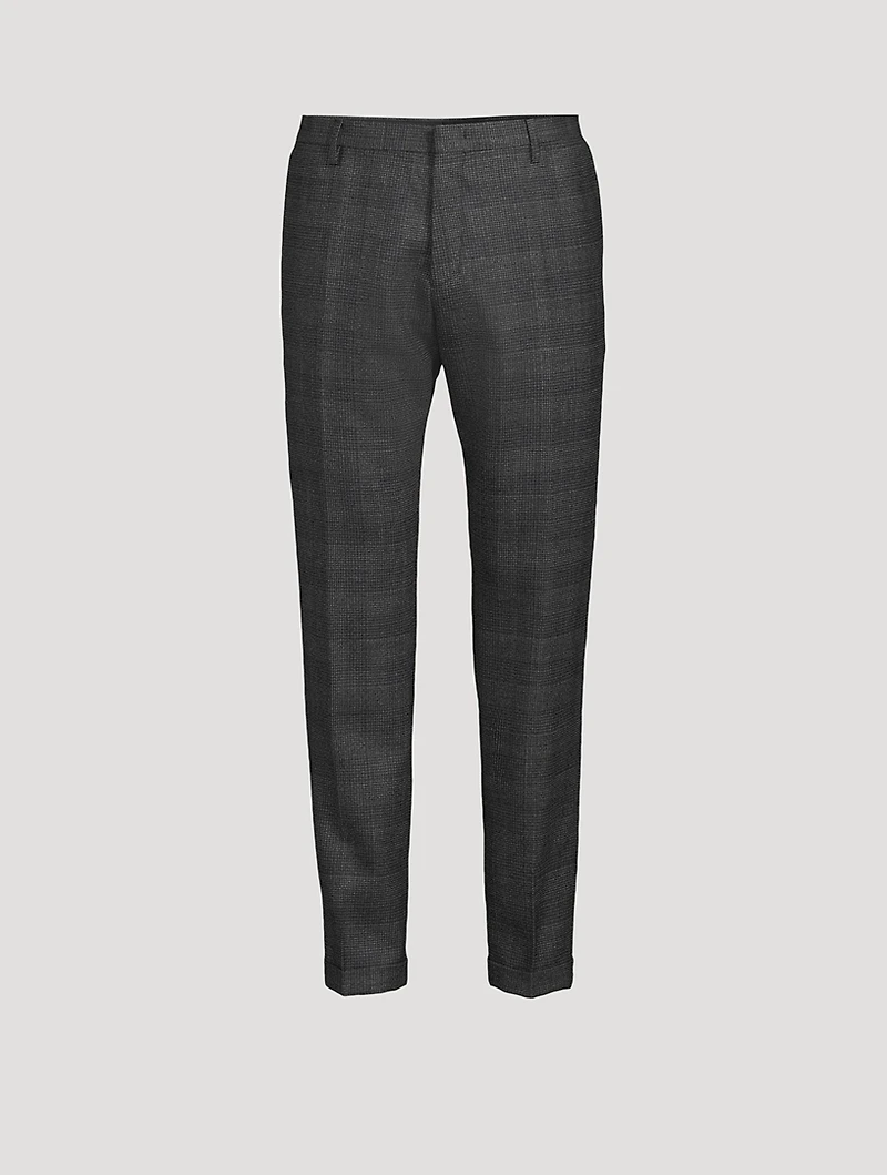 Check Wool Trousers