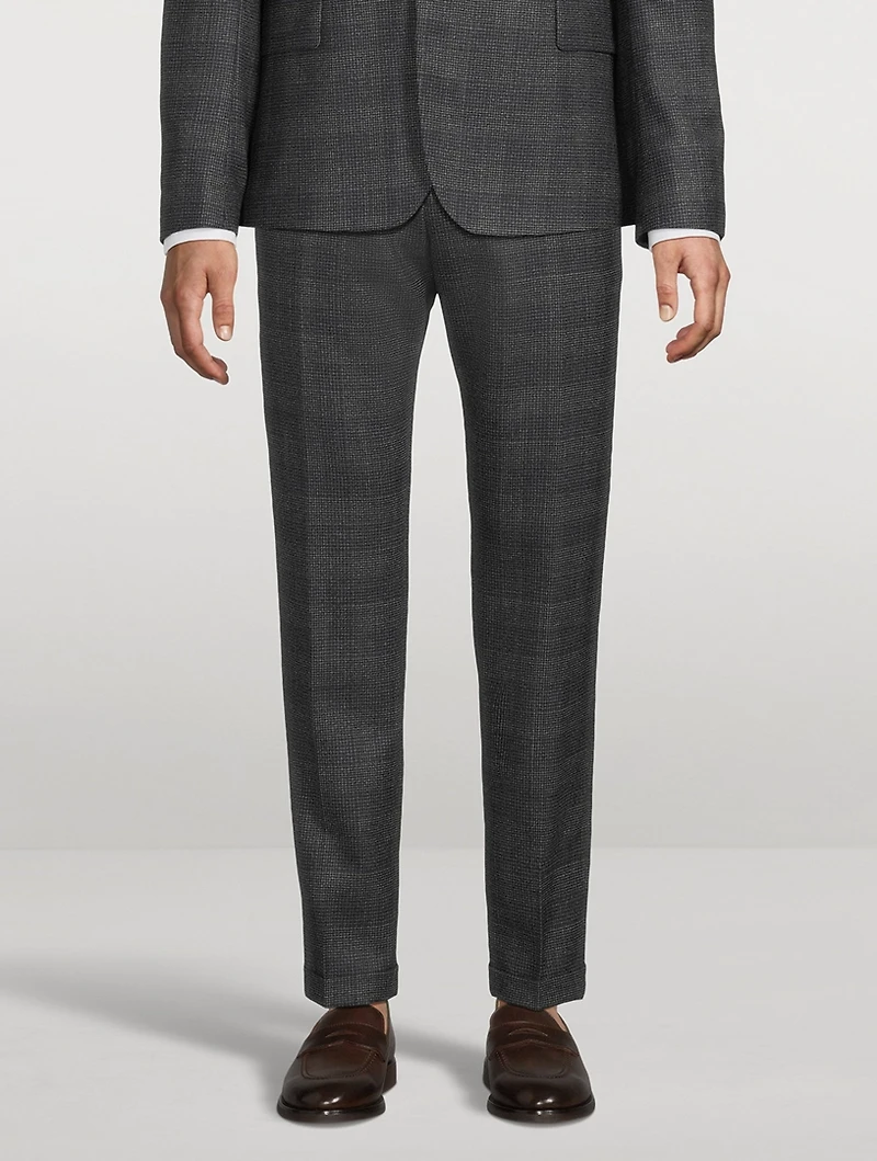 Check Wool Trousers