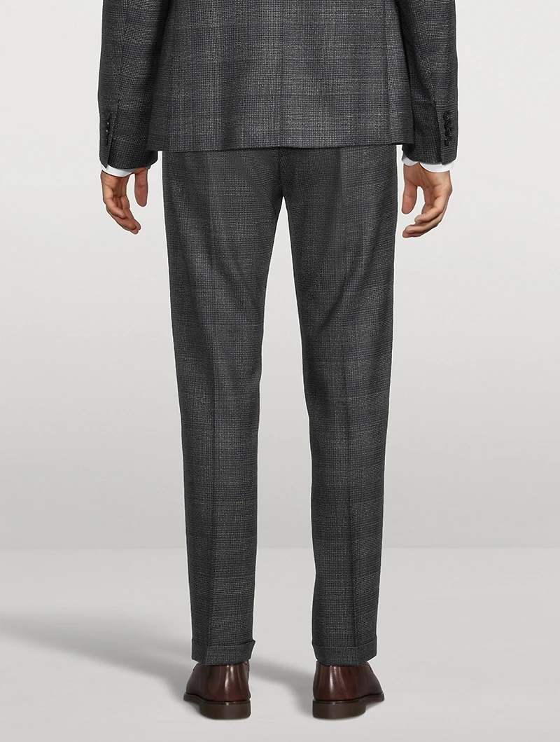 Check Wool Trousers