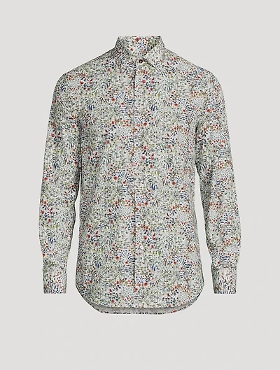 Organic Cotton Long-Sleeve Shirt Floral Print