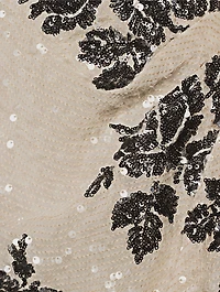 Sequin Gown Floral Print