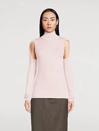Air Cut-Out Mockneck Top