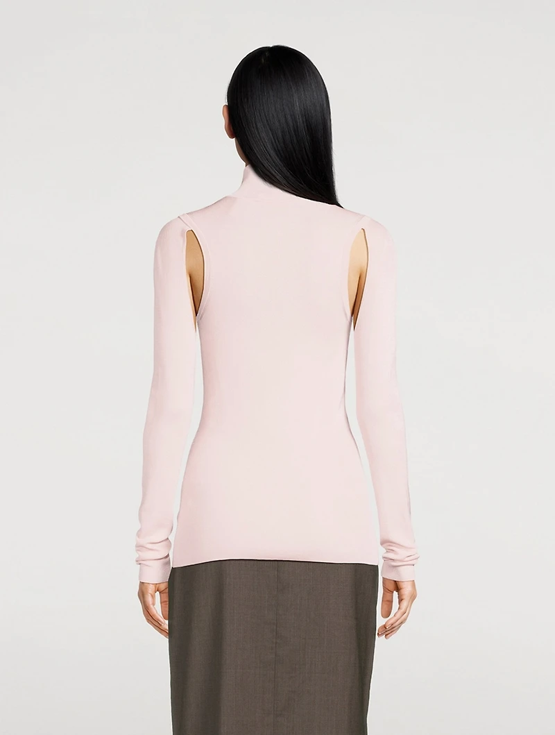 Air Cut-Out Mockneck Top