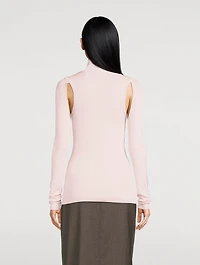 Air Cut-Out Mockneck Top