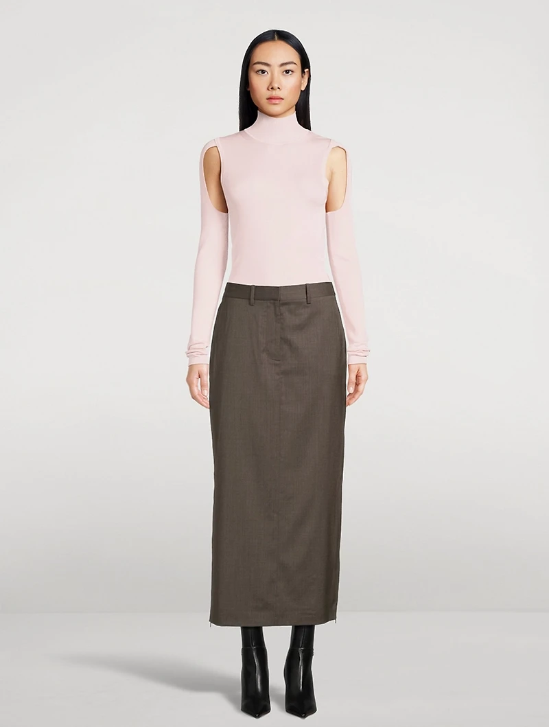 Air Cut-Out Mockneck Top